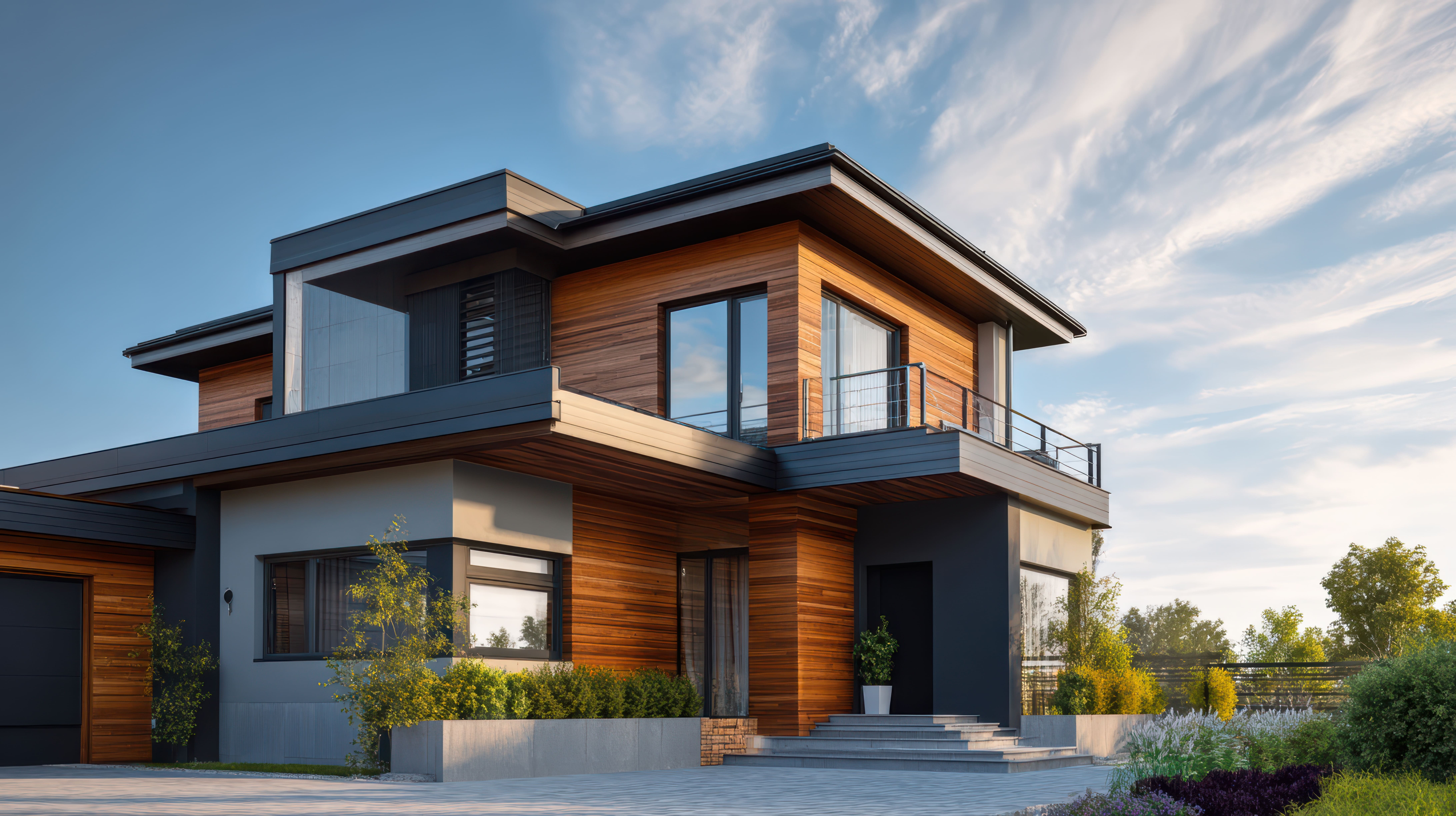 Modern luxury home with contemporary architecture
